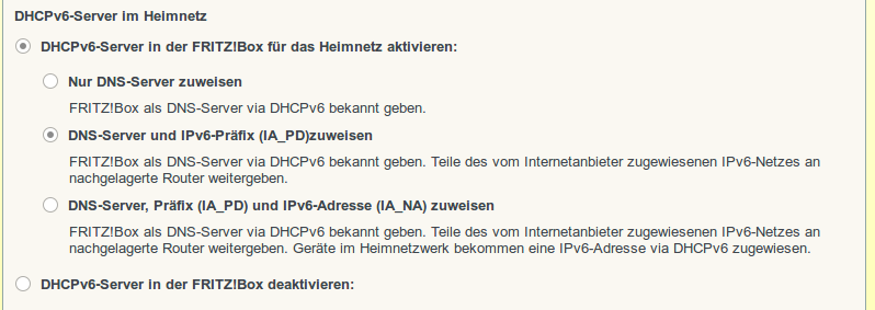 IPv6-Einstellungen